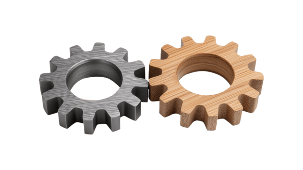 industrial engrenagem mecanismo exibindo artificial inteligência e orgânico material fusão png