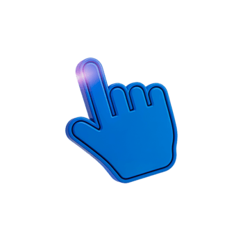 blu cursore mano puntamento inoltrare pointer clic png