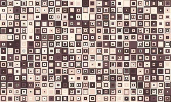 resumen geométrico antecedentes presentando un mosaico de variado tamaño cuadrícula en apagado marrón tonos Perfecto para sitio web pancartas, presentaciones, o agregando un sutil texturizado elemento a tu diseños vector