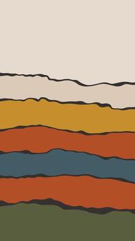 Abstract earth tone stripes create a layered background vector