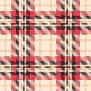 elegante crema, rojo, y negro tartán modelo. Perfecto para textil diseño, vestir, o sitio web antecedentes. sutil aún sorprendentes, esta eterno textura evoca calor y sofisticación. vector