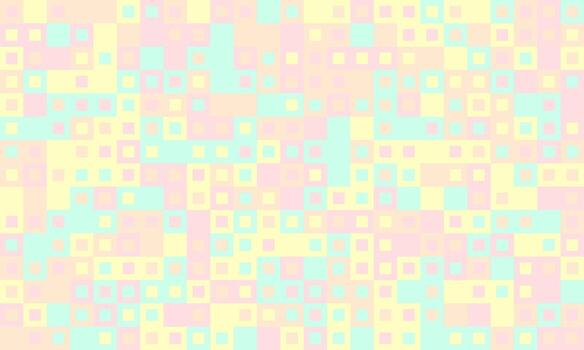 Abstract pastel square mosaic pattern. Perfect for backgrounds, website design, or playful branding. Evokes feelings of calmness and joy. vector