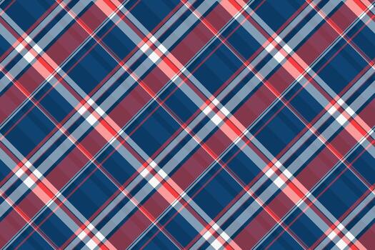 Variation check fabric textile, store tartan plaid. Table cloth pattern background texture seamless in cyan and red colors. vector