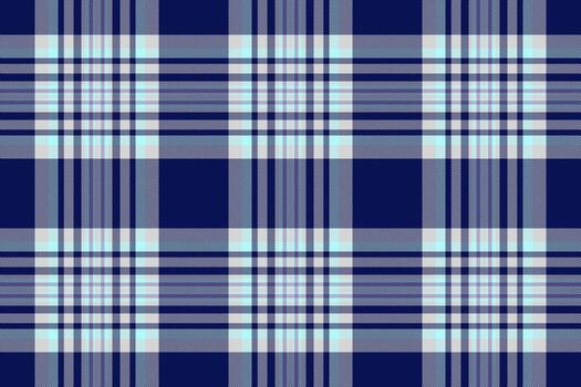 Basic check pattern texture, rag plaid fabric . Designer tartan seamless background textile in blue and light gray colors. vector