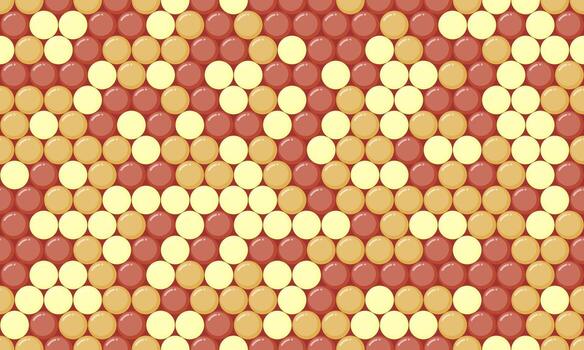 Abstract geometric pattern of pasteltoned circles in a repeating design. Perfect for backgrounds, textures, website design, or print media. Evokes feelings of calm, order, and modern design. vector