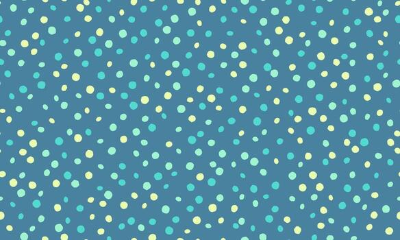 encantador pastel polca punto modelo en un verde azulado antecedentes. Perfecto para textil diseños, sitio web antecedentes, o juguetón marca. esta alegre, dibujado a mano estilo evoca sentimientos de alegría y capricho. vector