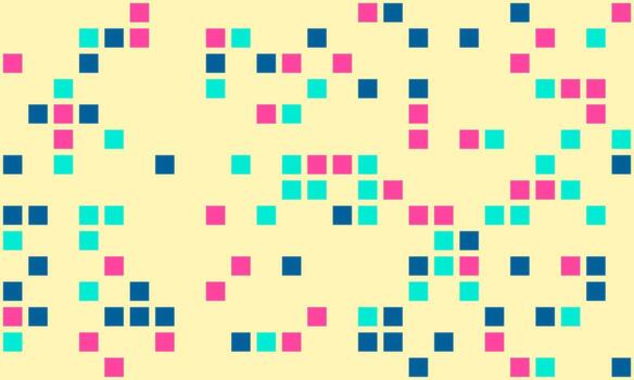Abstract pastel square pixel pattern. Vibrant, playful design ideal for website backgrounds, social media graphics, or textile prints. Evokes feelings of energy, technology, and retro style. vector