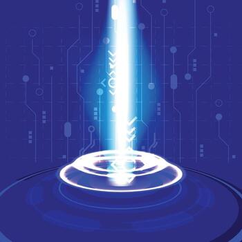 Abstract fantastic background with circle digital network ring. vector