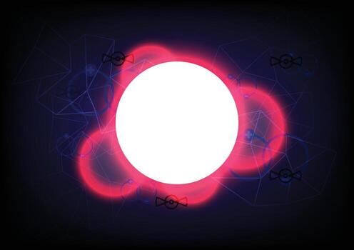 resumen brillante esfera futurista y red conexión antecedentes. ilustración. circular tecnología Ciencias global. de alta tecnología antecedentes anillo esfera modelo vector