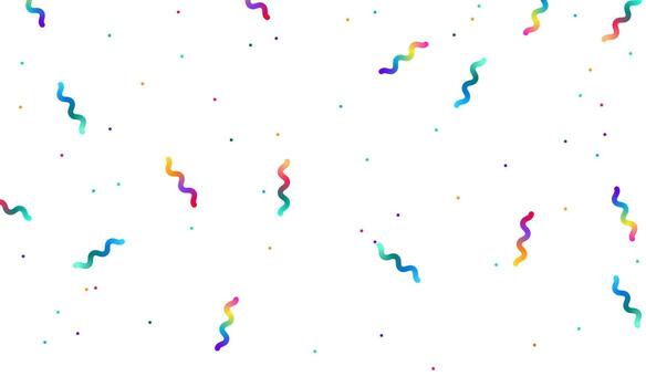 A colorful confetti pattern on a white background vector