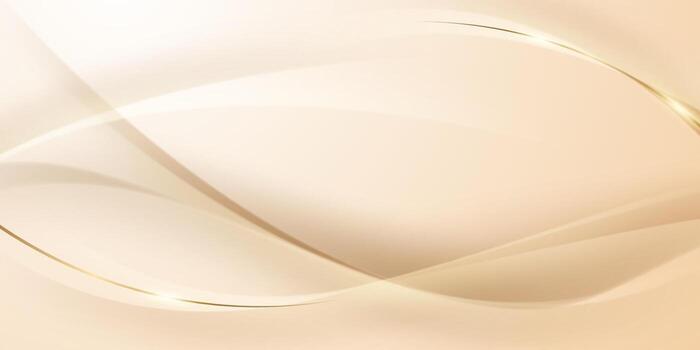 Abstract waves in soft beige tones vector