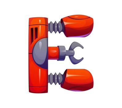 Red innovative tool design vector