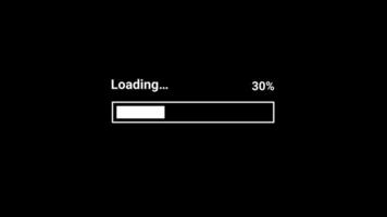 bezig met laden bar icoon animatie. bezig met laden, uploaden en downloaden icoon geanimeerd video
