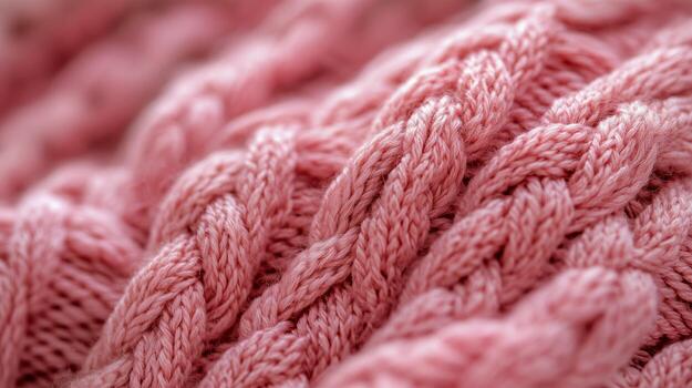 texturizado rosado de punto tela exhibiendo intrincado patrones y calentar acogedor diseños para artesanía foto