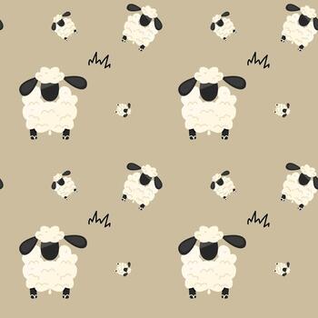 oveja sin costura modelo con choolate antecedentes vector