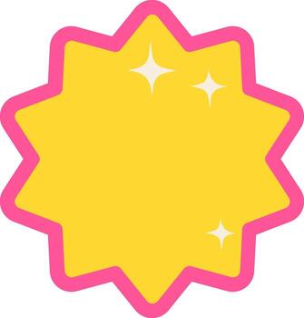 Empty Star Sticker vector