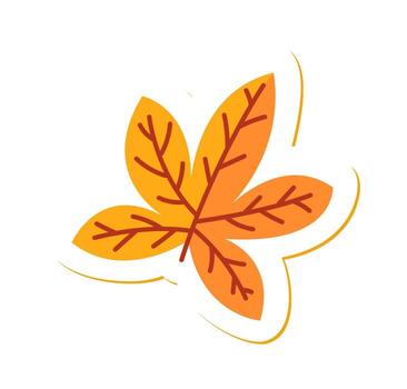 Maple Leaf Sticker vector