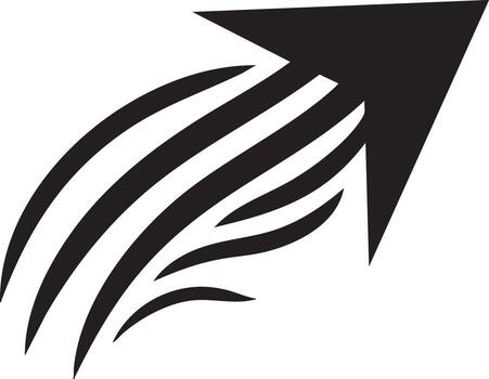 Abstract Dynamic Arrow Symbol of Growth and Progress vector