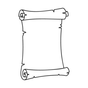 blanco dibujado Desplazarse contorno en blanco antecedentes vector