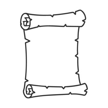 Blank ancient scroll with ornate edges featuring detailed decorative elements vector