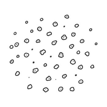drawn random pebble pattern with black lines on white background vector