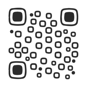 resumen dibujado qr código diseño con negro cuadrícula en blanco antecedentes vector