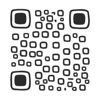 resumen dibujado qr código diseño con cuadrado patrones vector