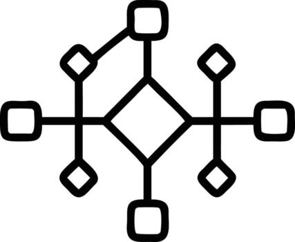 Abstract geometric network in simple line art style for logo and print vector