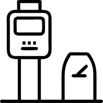 Simple turnstile gate icon illustration for access control system design vector