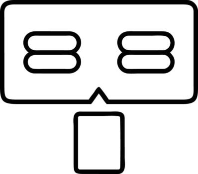 Simple virtual reality headset illustration for user interface design vector