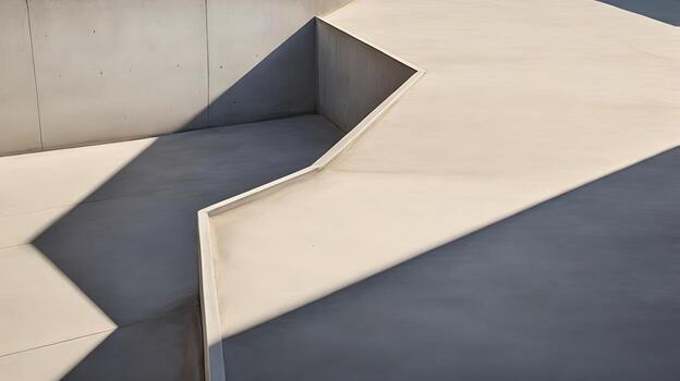 angular hormigón arquitectura con dinámica sombra jugar y geométrico diseño foto