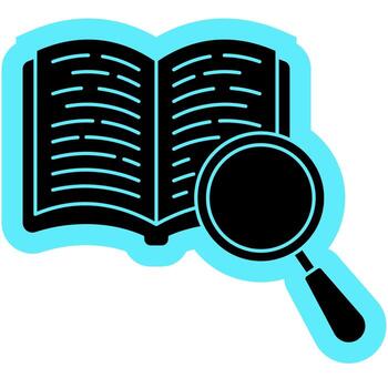 Dictionary Icon solid vector