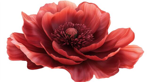 Close-up of a rich, deep red flower photo