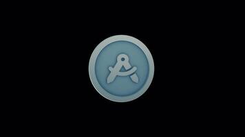 animato architettura bussola icona - trasparente sfondo ciclo continuo video