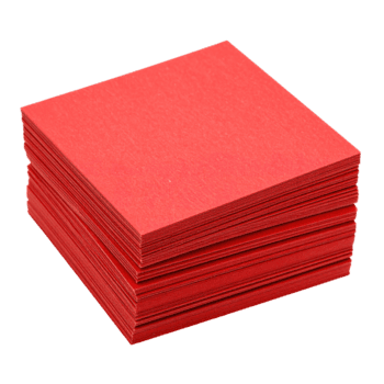 apilar de rojo cuadrado hojas de papel aislado en un transparente antecedentes. png