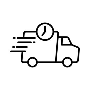 Fast Shipping icon design templates simple and modern concept isolated on white vector