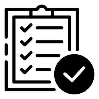 un terminado Lista de Verificación con cheque marcas desplegado en un minimalista diseño, eso es ideal para transporte el esencia de tarea terminación, metas logrado, o un exitoso plan. vector