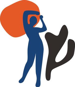 Abstract Matisse Pattern. Isolated on White Background. vector