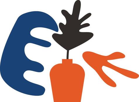 Abstract Matisse Pattern in Colorful Design vector