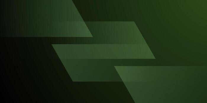 resumen superposición formas modelo en oscuro verde color antecedentes. sencillo bandera diseño. futurista antecedentes elemento. vector