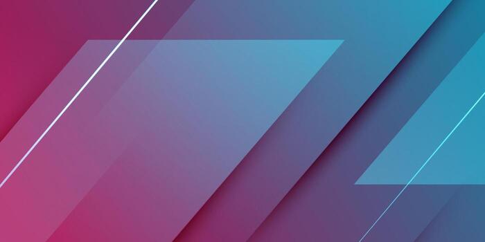 Abstract overlap triangle background with blue and red gradient color design. Papercut style banner background. vector
