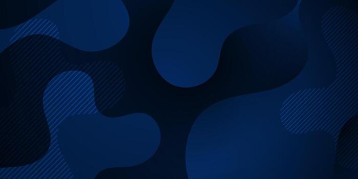 Abstract dark blue fluid liquid pattern background. Futuristic trendy shapes background design. vector