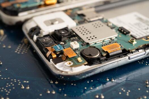 Repairing and upgrade circuit mainboard of notebook, electronic, computer hardware and technol photo