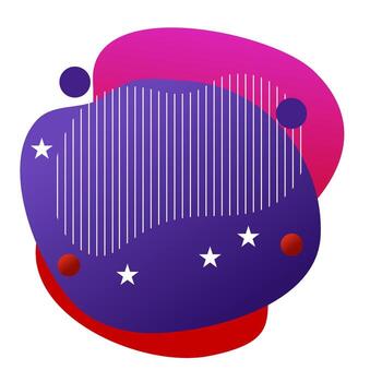 Vibrant abstract blob with playful shapes and dynamic lines, perfect for modern design and creative projects. vector