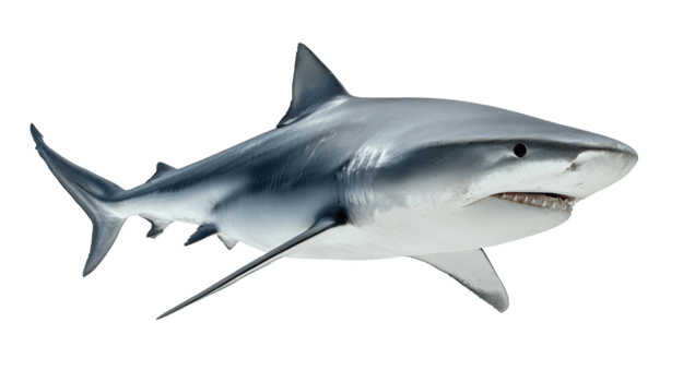 oceano predatore. un' travolgente Visualizza di un' potente squalo volo a vela senza sforzo, in mostra suo elegante, snella costituzione fisica e affilatissimo denti. un' simbolo di oceano dominanza png