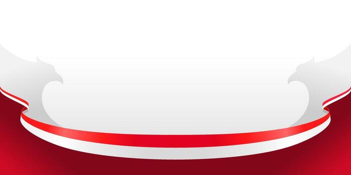 wavy red and white flag frame background with copy space for text. indonesia national day, suitable for banner vector