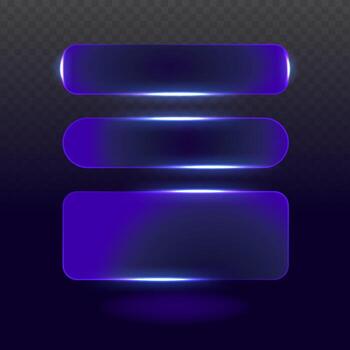 Vertical Rounded Neon Element with Blue Gradient Light and Tech Style vector