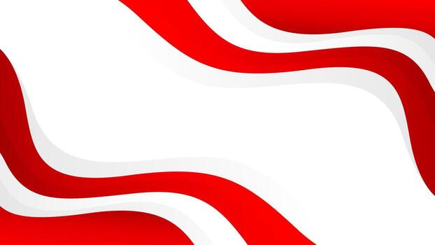 Abstract red and white wave background, design vector