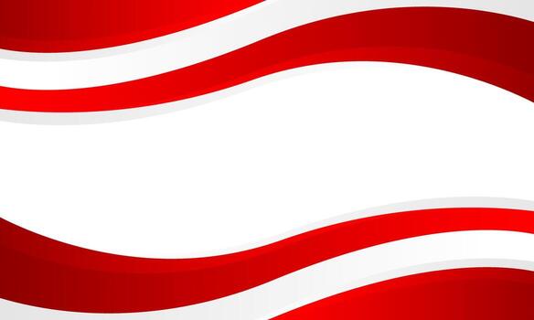 Abstract red and white wave background, modern gradient color vector