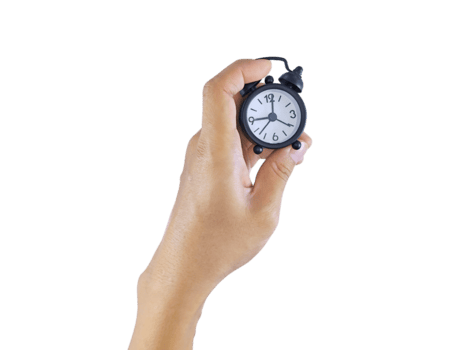 un' avvicinamento di un' umano mano Tenere un' piccolo orologio, simboleggiante il importanza di volta. il Immagine trasporta un' Messaggio di tempo gestione e Come ogni secondo conta png
